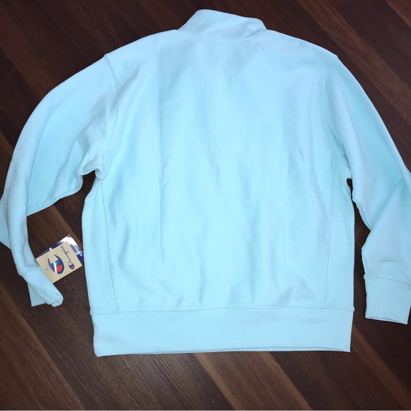 Champion Reverse Weave Partial Zip Mock Neck Phys Ed Sweatshirt NWT - Picture 3 of 9